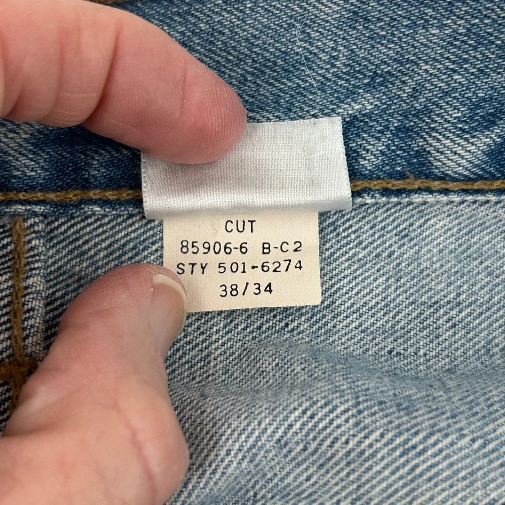 Mens Vtg 2000s 501 Straight Leg Jeans Button Fly Blue Denim Levis 38x34 Lot Of 2